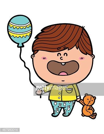 funny Boy. Clipart Image.