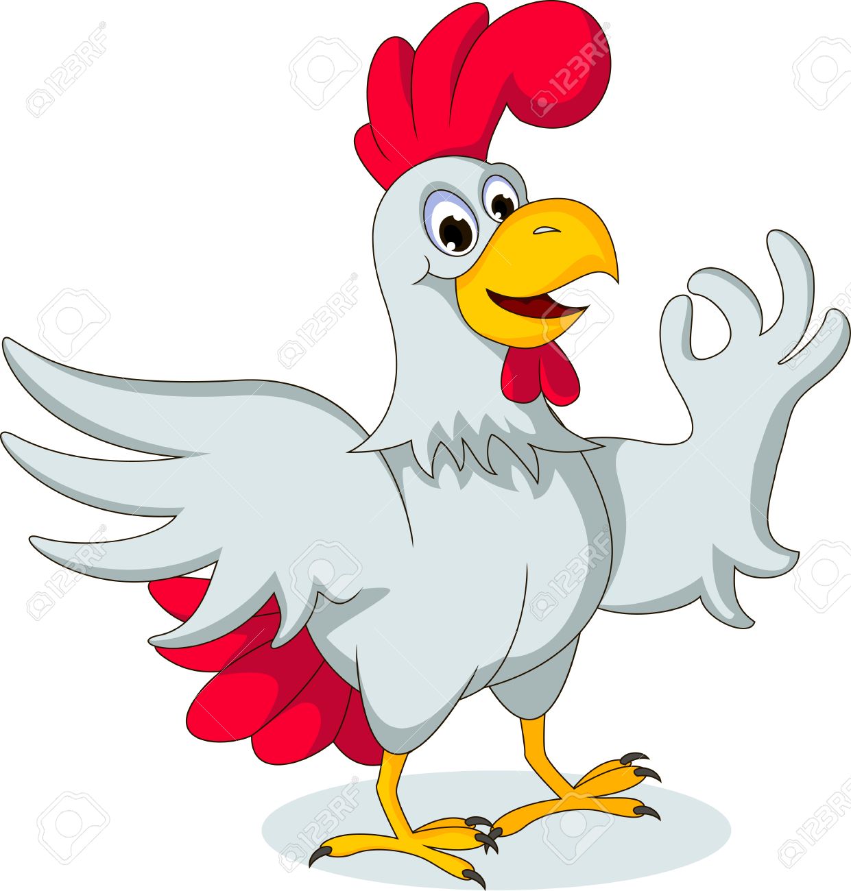funny chicken posing.