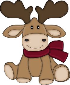 Funny Reindeer Clipart.