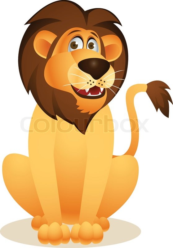 Funny Lion cartoon.