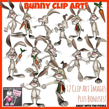 Funny Bunny Clip Art.
