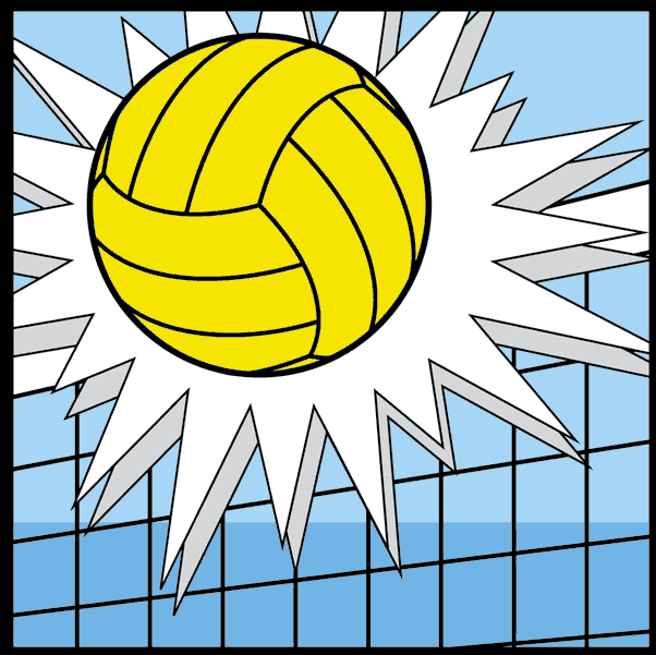 Funny volleyball clipart.