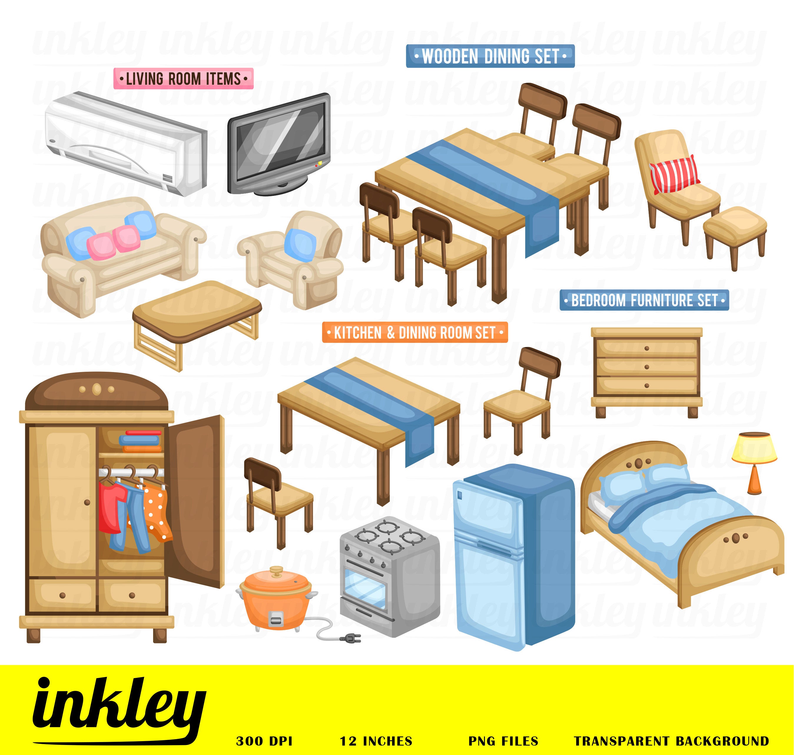 Furniture Clipart, Furniture Clip Art, Furniture Png, Television Clipart,  Cupboard Clipart, Cabinet Clipart, Bed Clipart, Table Clipart.