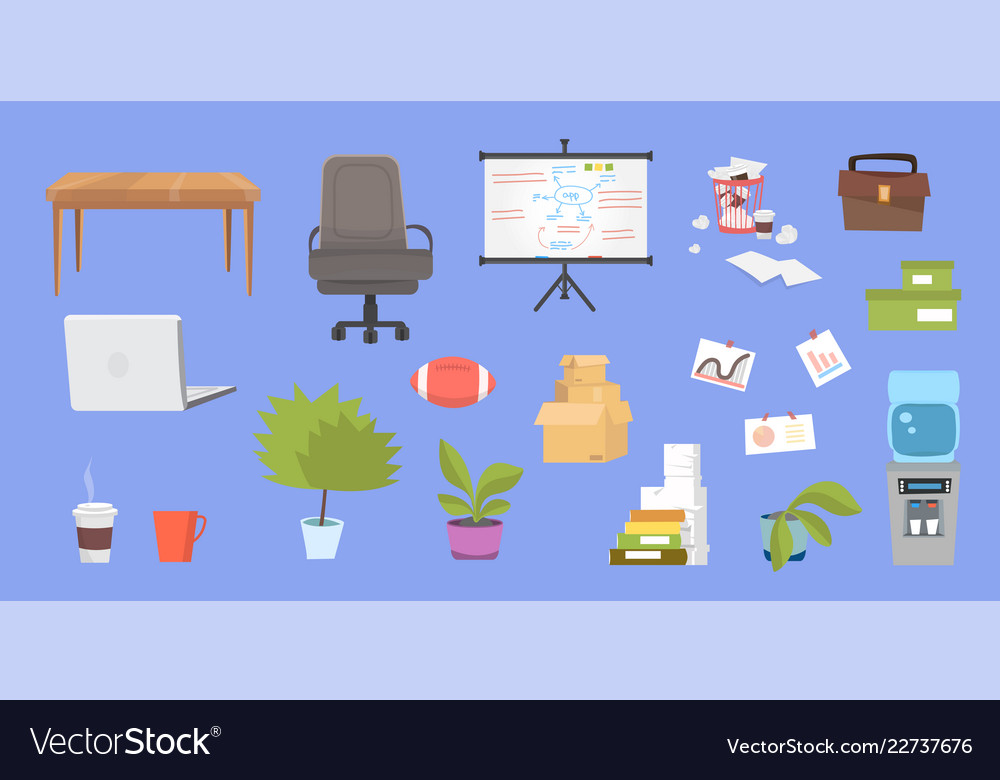 Clipart collection with office furniture.