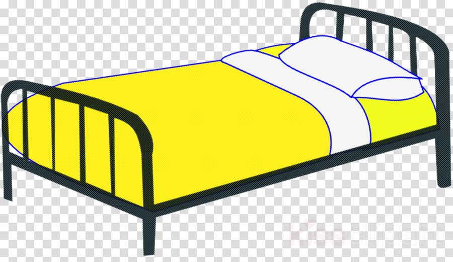 yellow furniture bed frame clip art futon pad clipart.