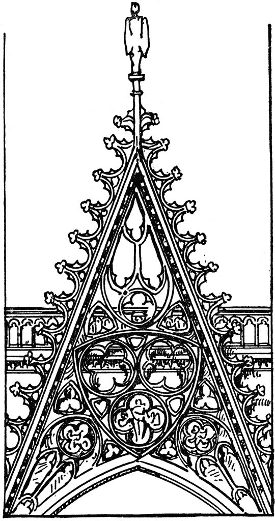 Openwork Gable, From Front of Rouen Cathedral.