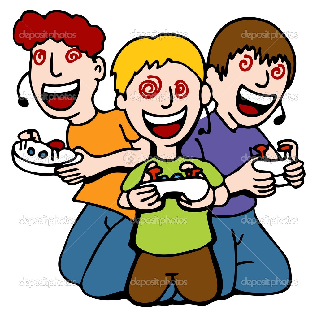 Video Game Player Clipart.