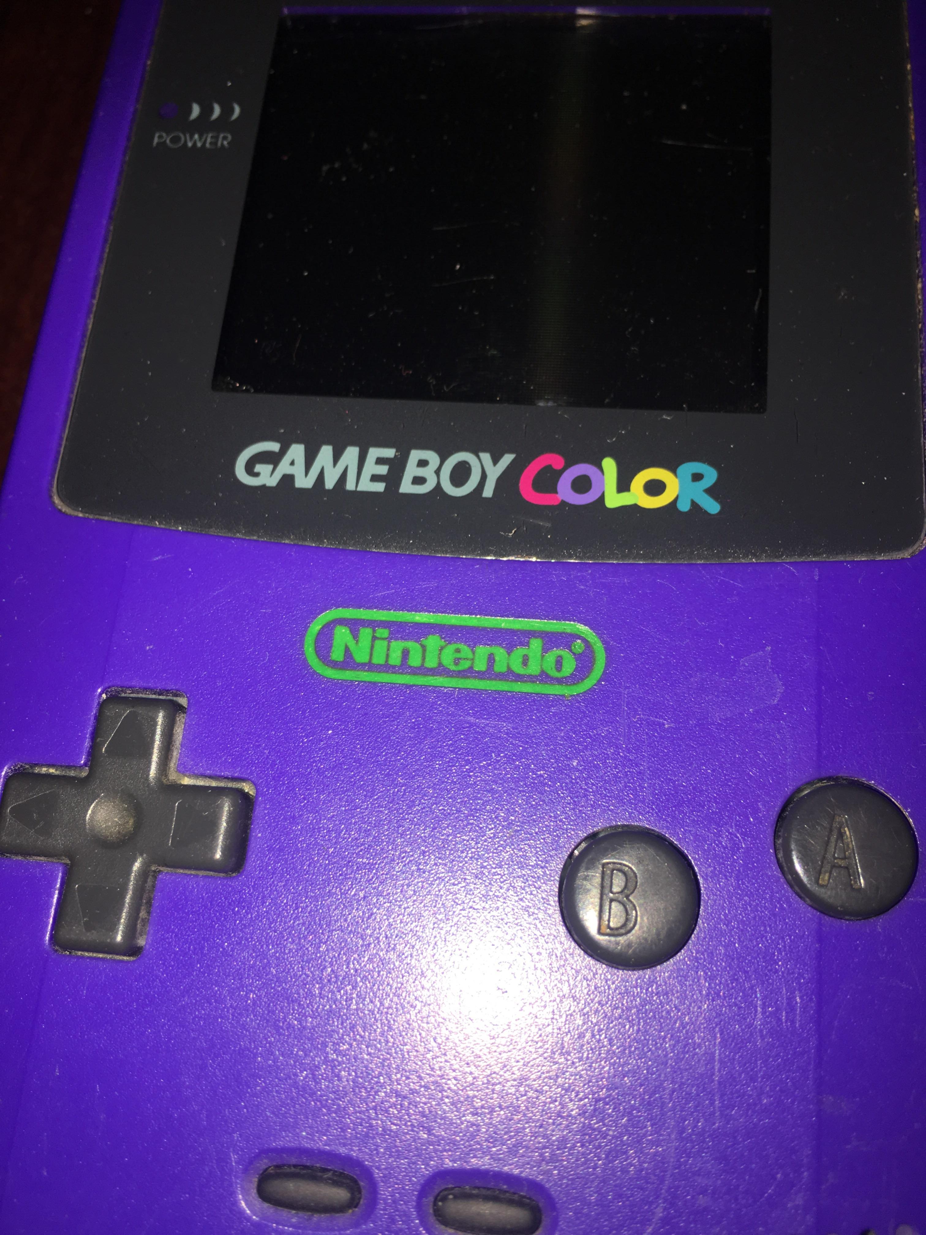I filled in the Nintendo logo on my Gameboy Color using a.