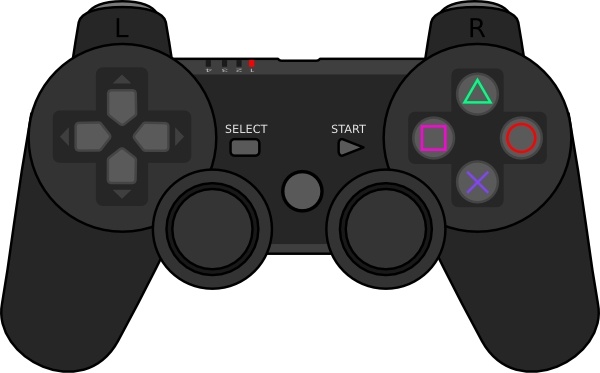 Playstation Gamepad clip art Free vector in Open office drawing.
