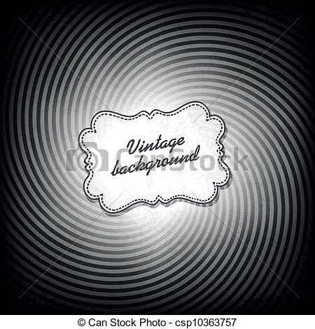 Clipart Vector of Retro background in black and white gamut.