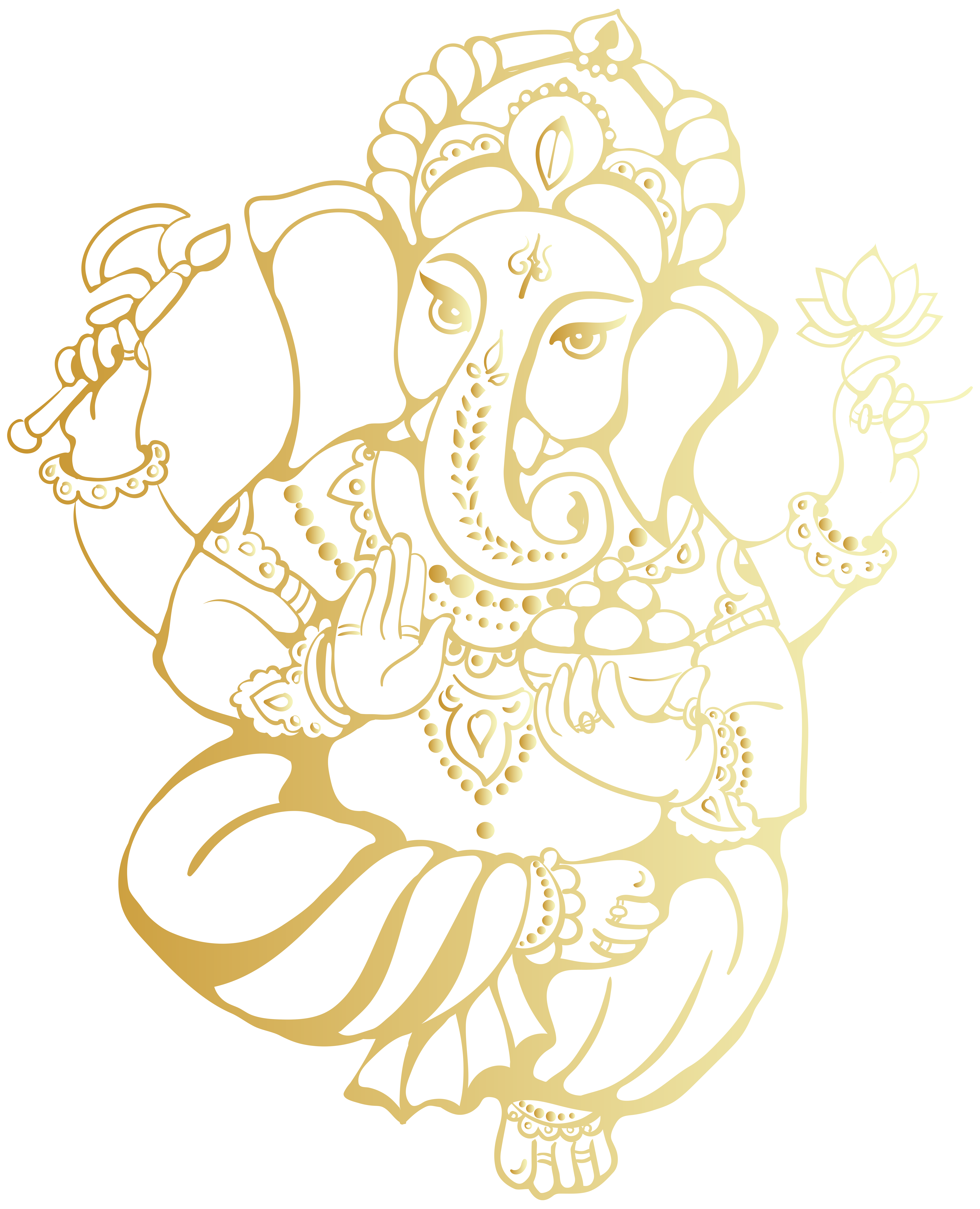 Ganesha PNG Clip Art Image.