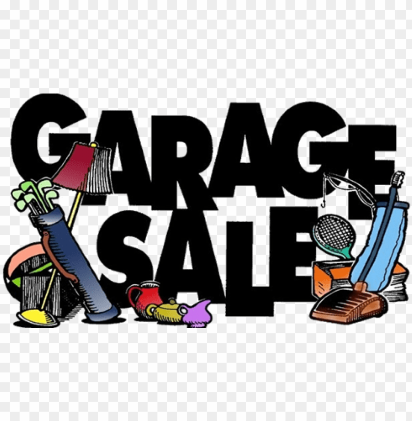 transparent stock garage sale clipart.