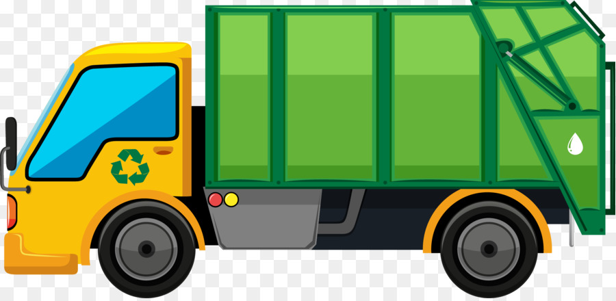 green garbage truck cartoon