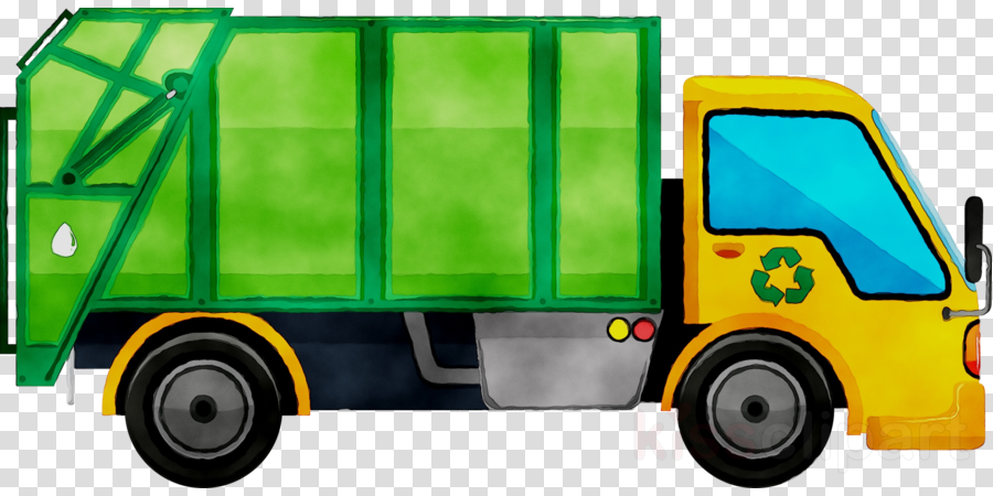 green garbage truck cartoon