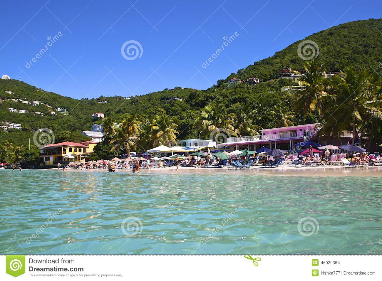 Cane Garden Bay, Tortola, BVI Stock Photo.