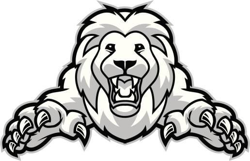 Attacking Lion Clipart.
