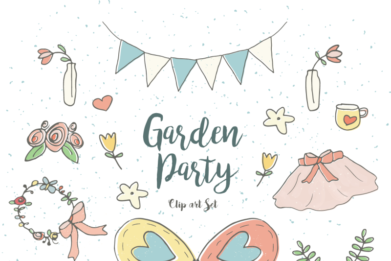 Garden Party Clip Art Set By Little Adventure Shop.