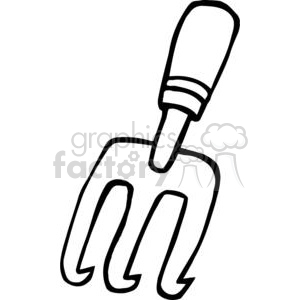 black and white outline of a gardening tool clipart. Royalty.