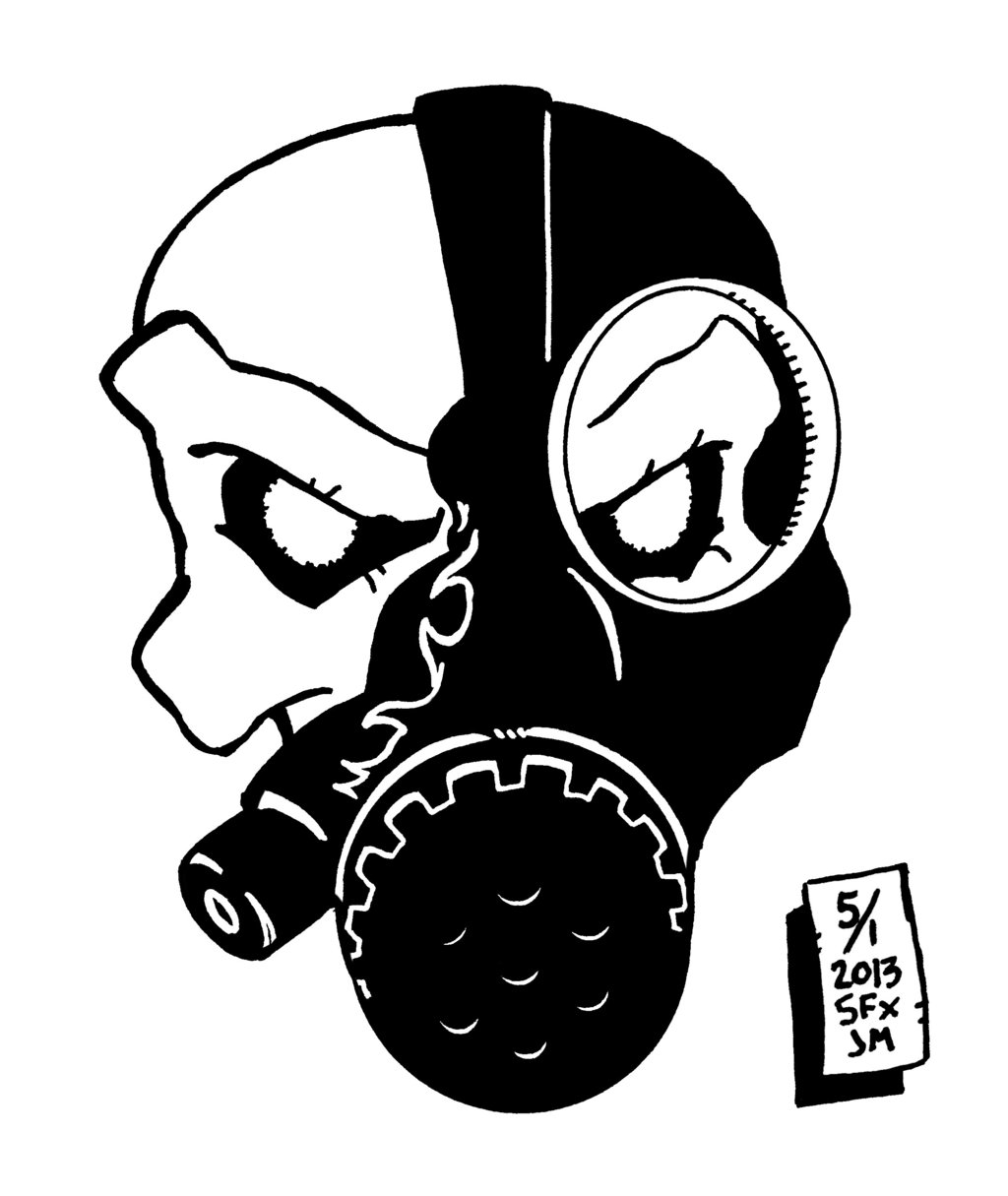 Gas mask clipart.