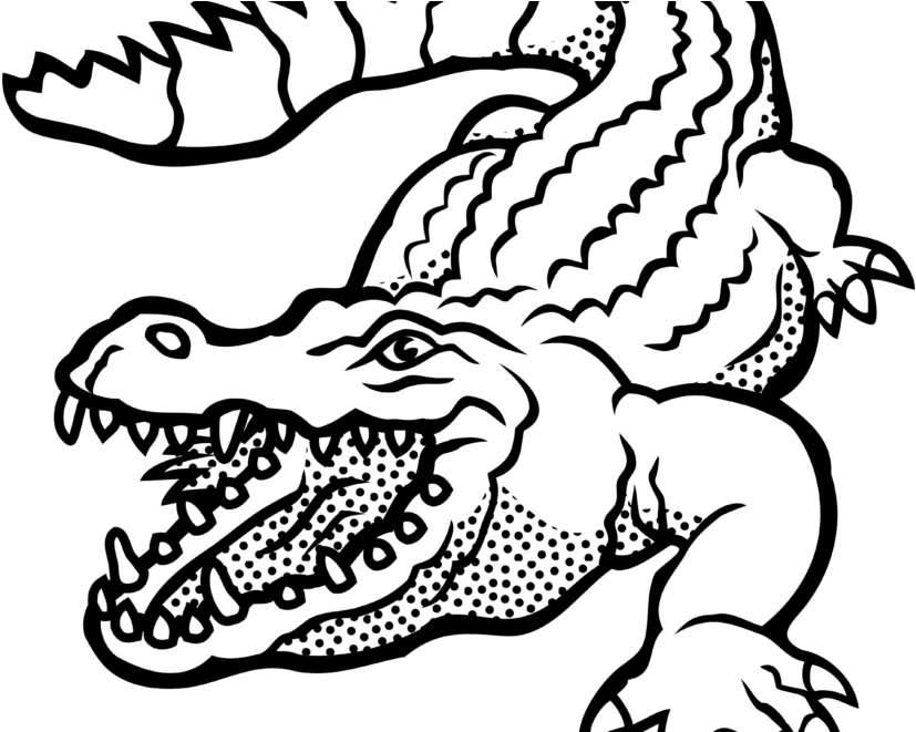 Alligator Clipart Images Black And White Free Download.