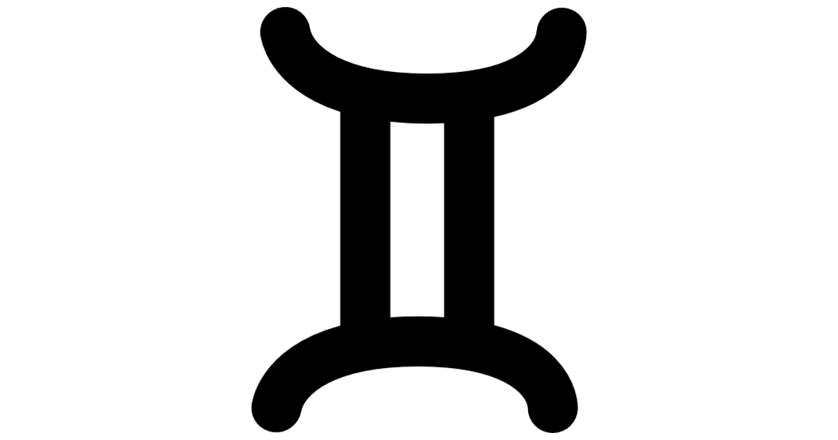 Gemini zodiac sign symbol.