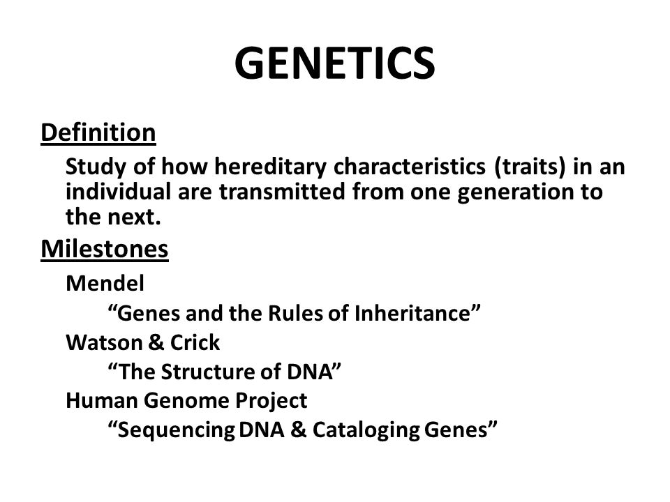 Genetic Makeup Of An Individual Definition.