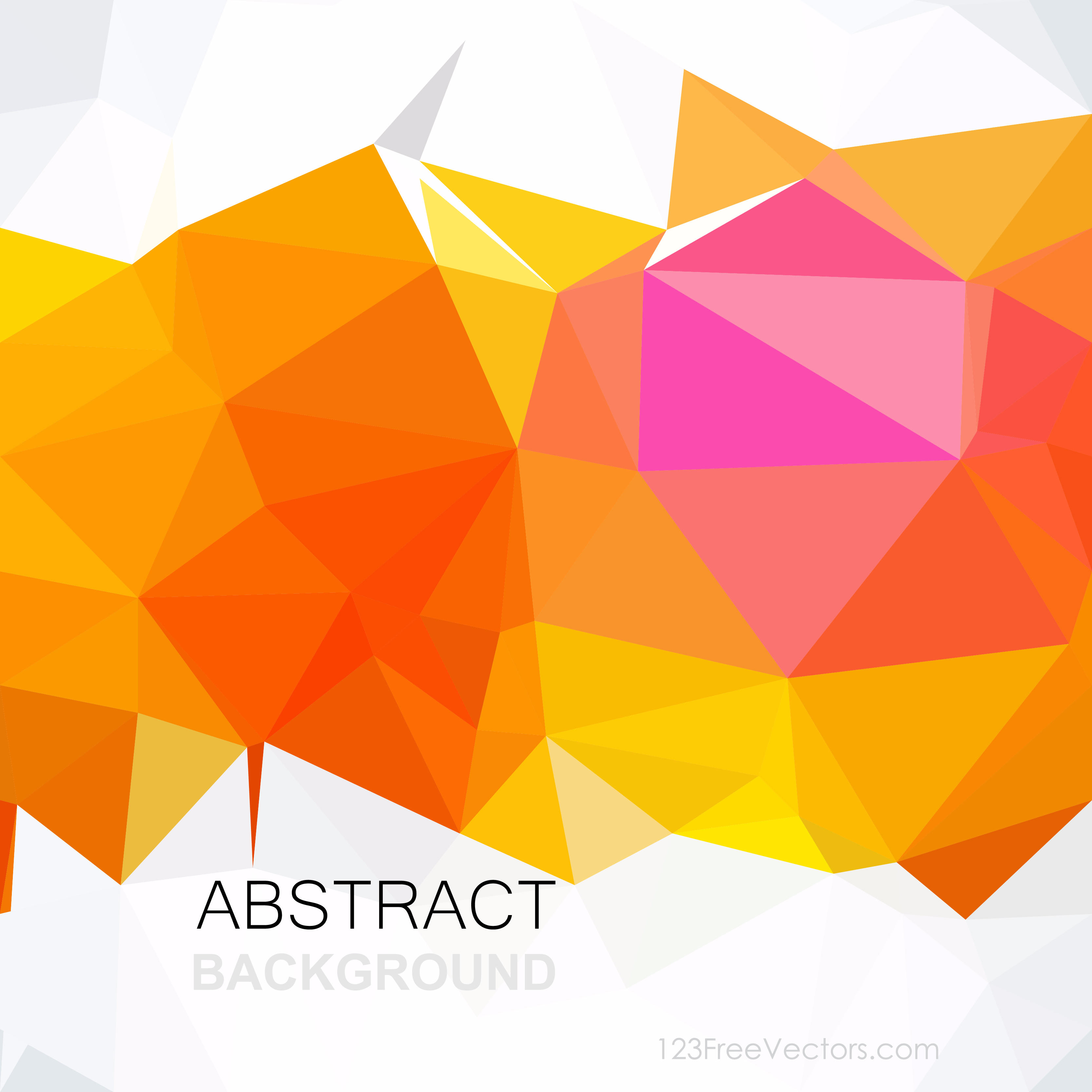 Red Yellow Geometric Polygon Background Clip Art.
