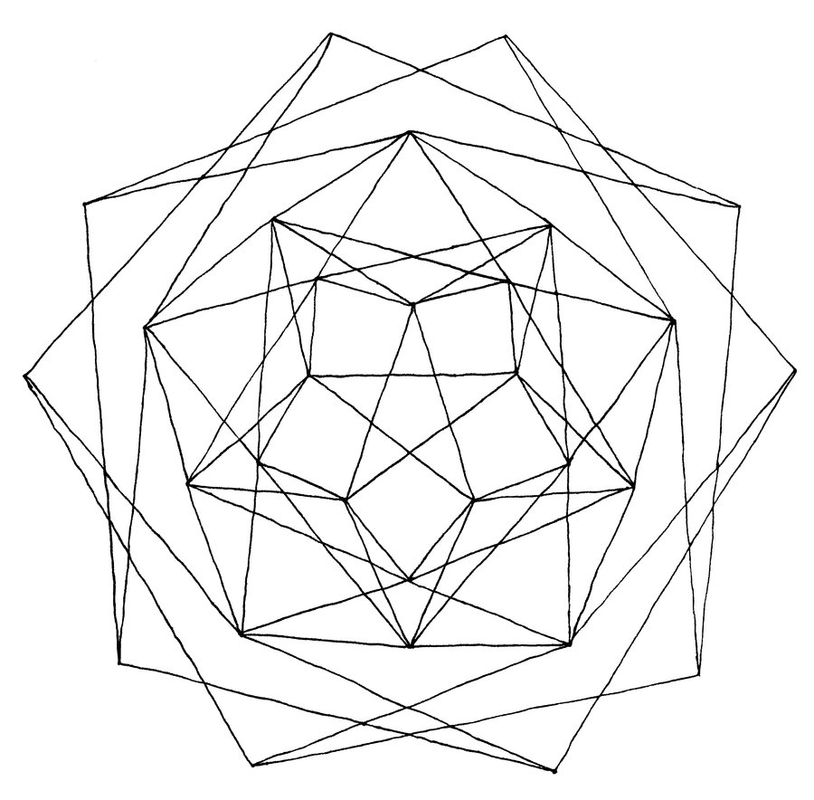 Line Drawings Of Geometric Shapes