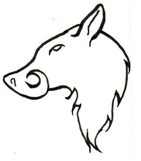 Georgia National Guard Boars Head Clipart.