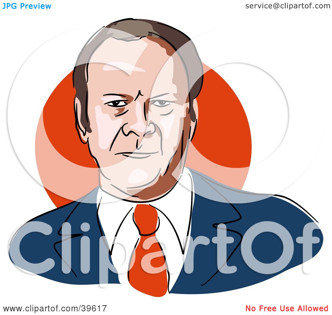 Clipart Illustration of American President Gerald Ford by Prawny.