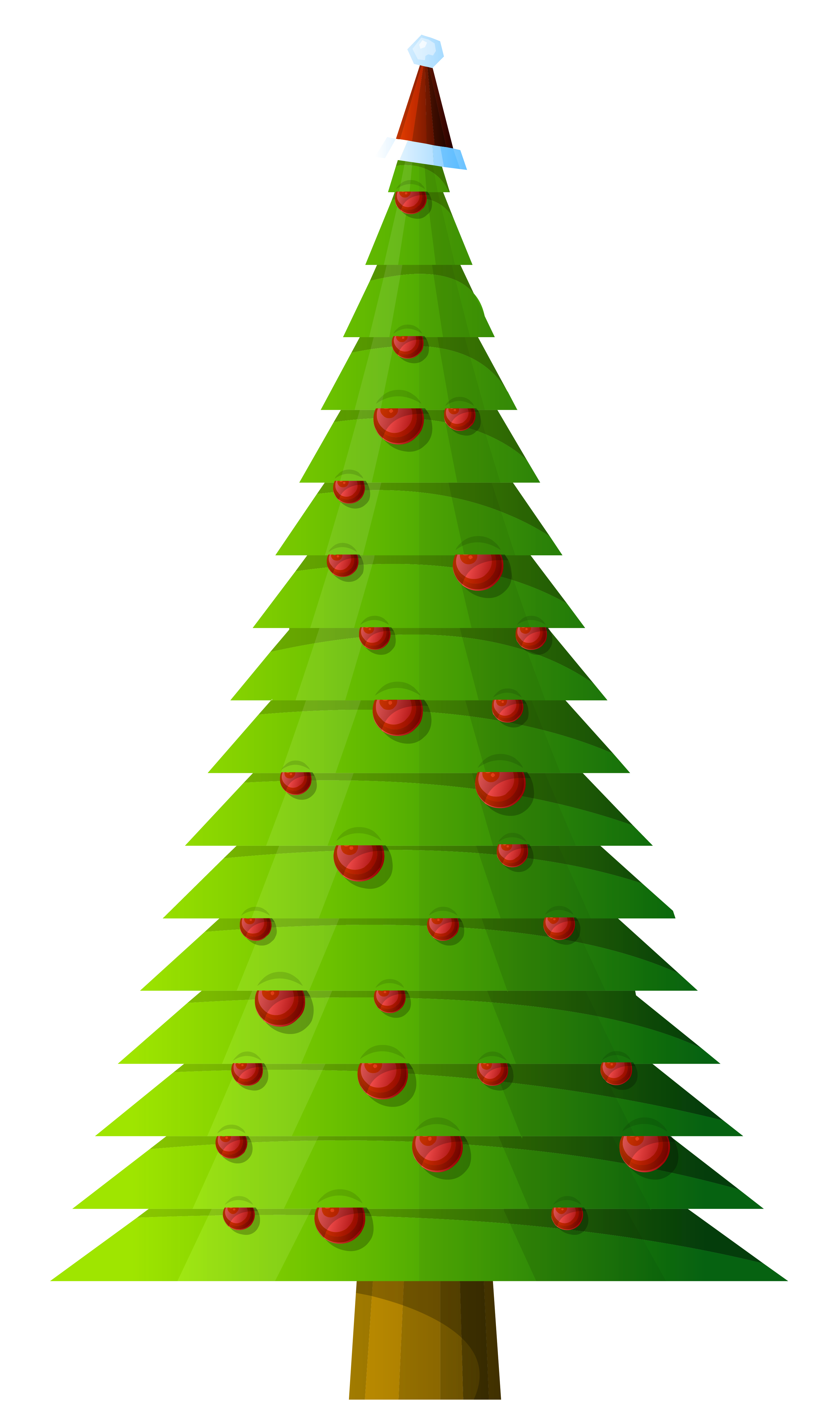 Christmas Tree Top View Clipart.