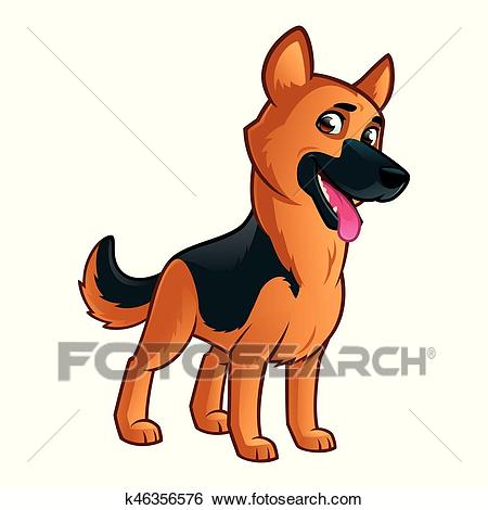 German Shepherd Clip Art.