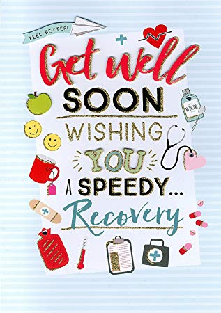 Amazon.com: Get Well Soon Gigantic Large Greeting Card.