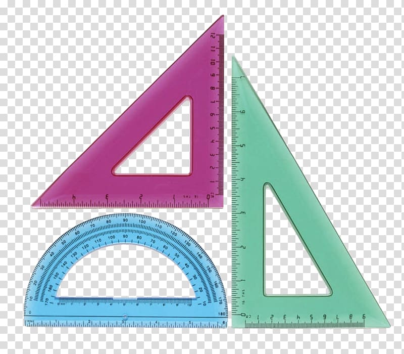 Paper Set square Getty Protractor, Scale package transparent.