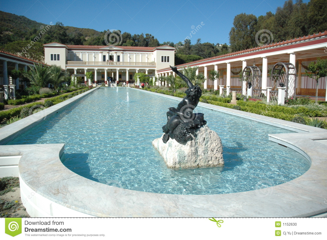 Getty Villa Mansion Stock Photo. Getty Villa Mansion Stock Photo.