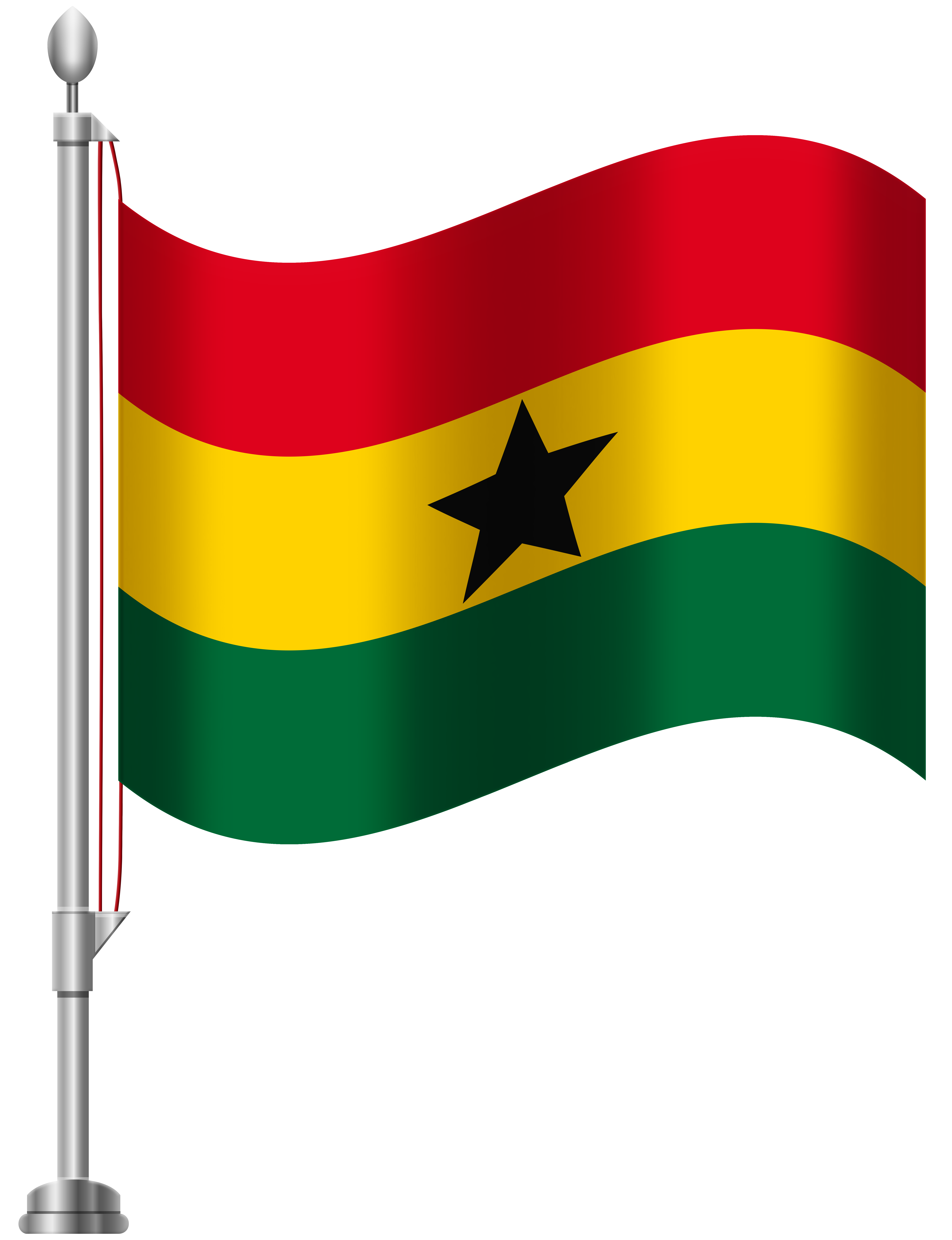 Ghana Flag PNG Clip Art.