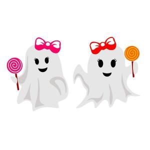 Cute Ghost Girl SVG Cuttable Design.