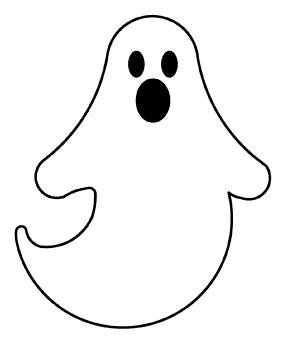 Ghost Clipart Template.