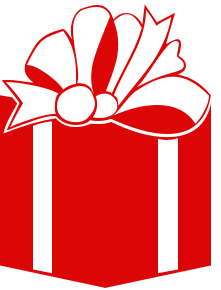 Christmas gift bow clipart.