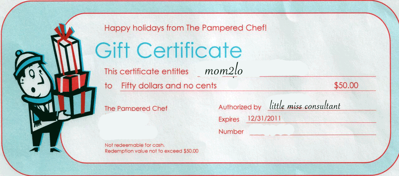 Printable Gift Certificates Clipart.