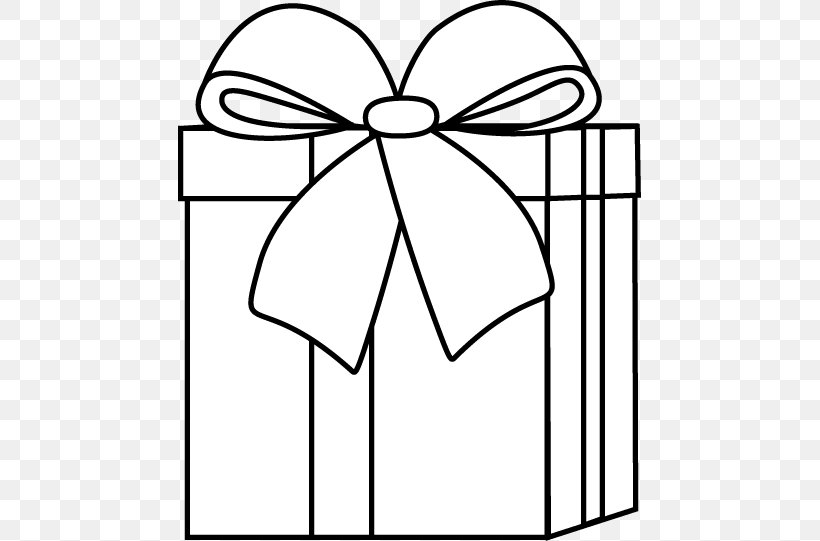 Gift Christmas Black And White Clip Art, PNG, 463x541px.