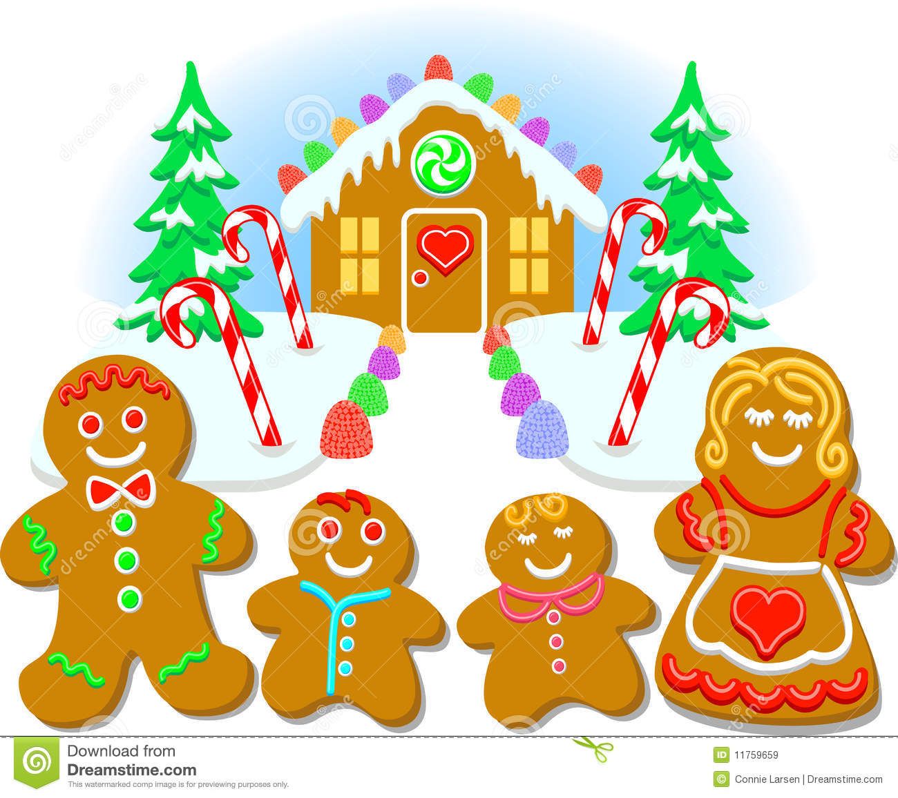 Gingerbread Family Stock Vector Image: 11759659.