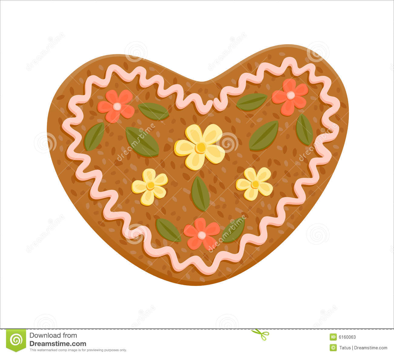 Gingerbread Heart Clip Art. Gingerbread Heart Clip Art.