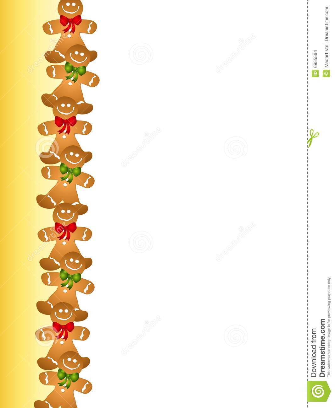 Gingerbread Man Border stock illustration. Illustration of graphics.