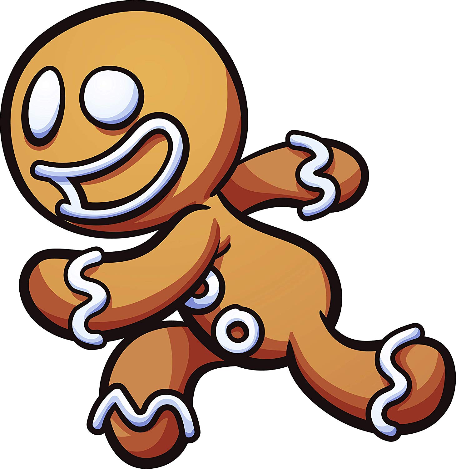 Amazon.com: Cute Silly Holiday Gingerbread Man Cartoon Emoji Vinyl.