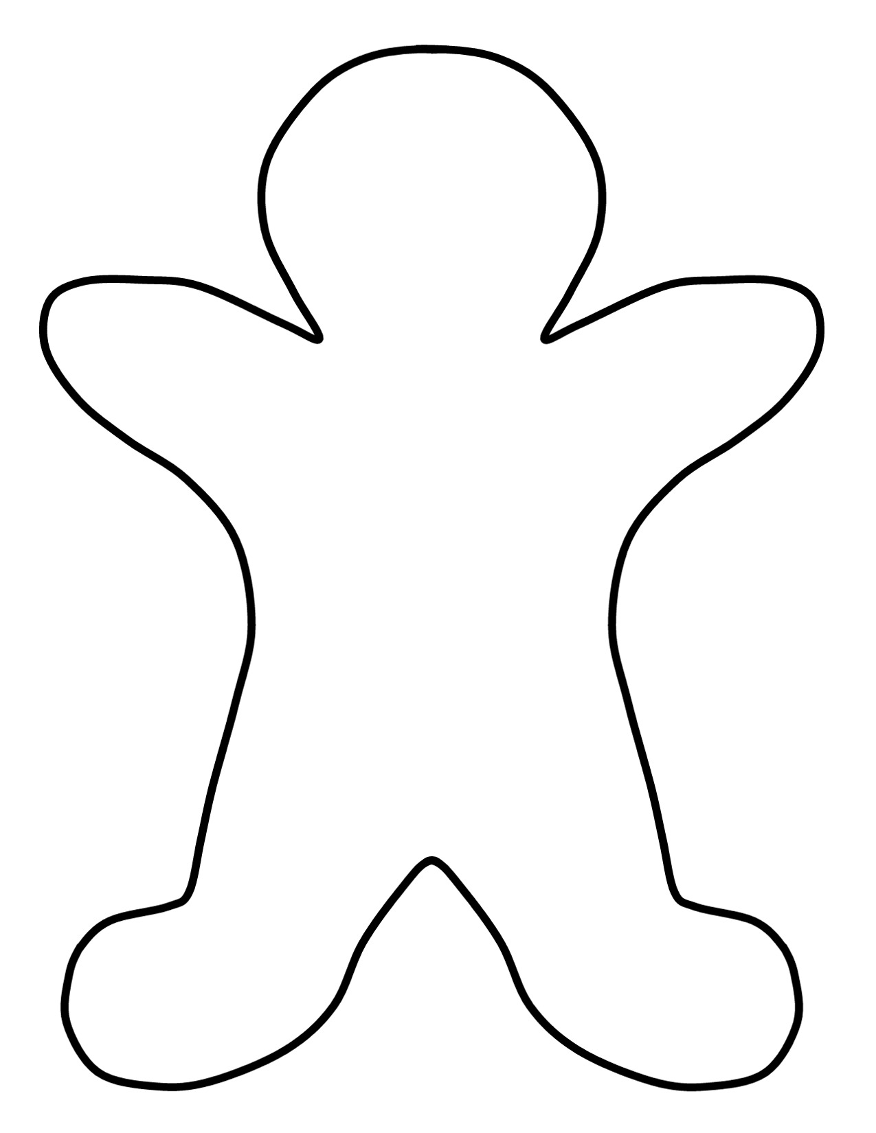 Free Gingerbread Man Outline, Download Free Clip Art, Free.