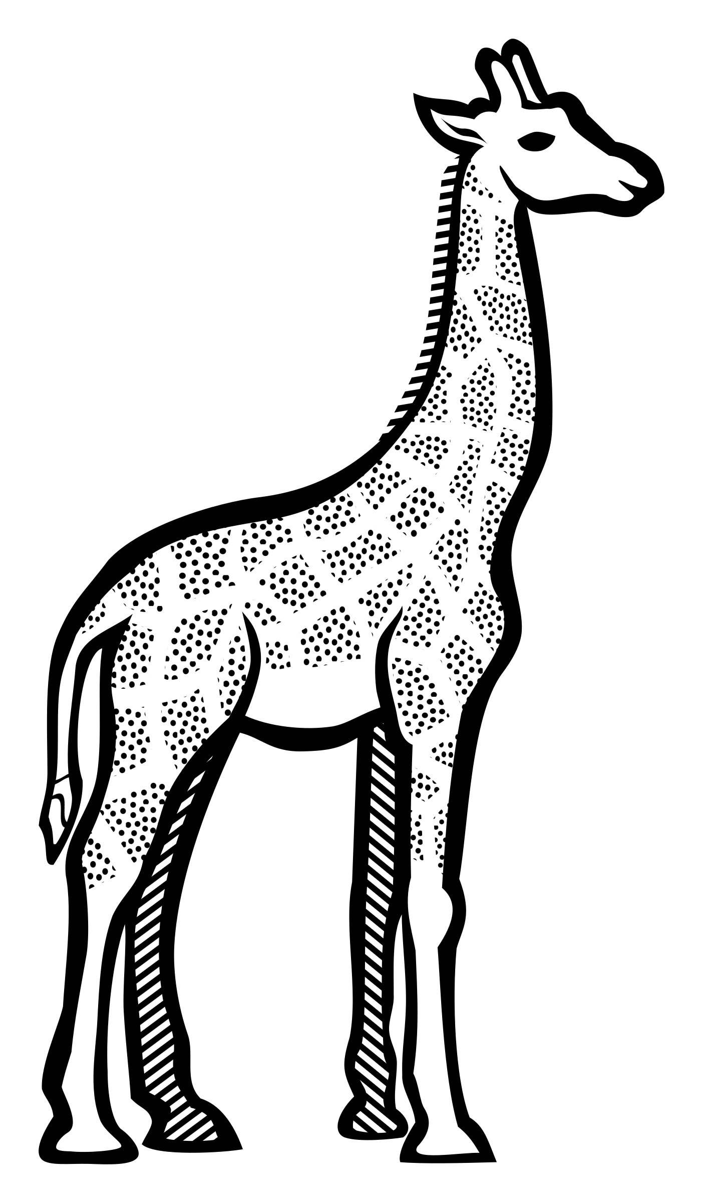 Giraffe Outline SVG