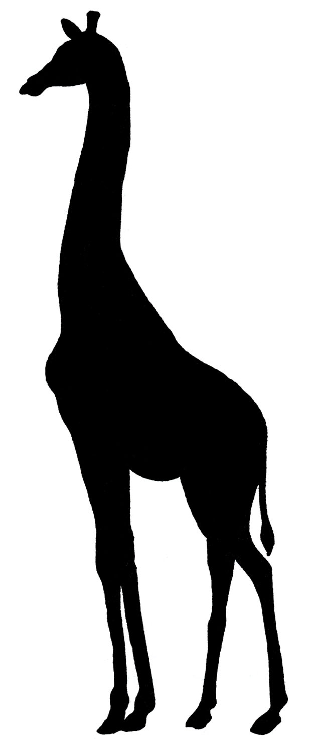 Giraffe Head Silhouette Clip Art.
