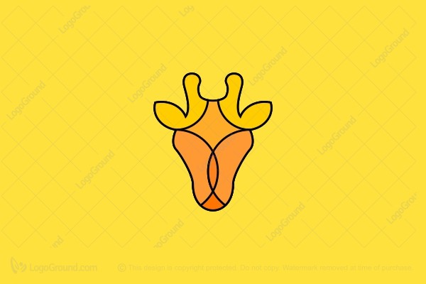 Exclusive Logo 179736, Giraffe Head Logo.