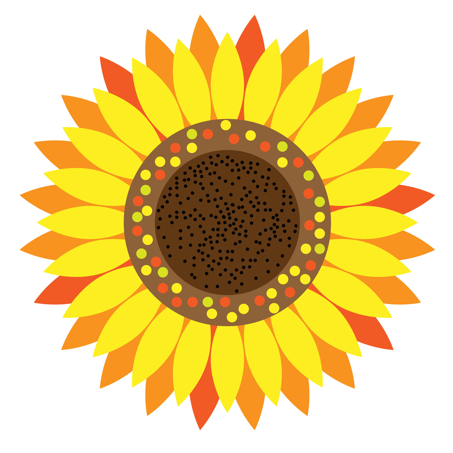 Floreale Girasole Clipart Immagine gratis.